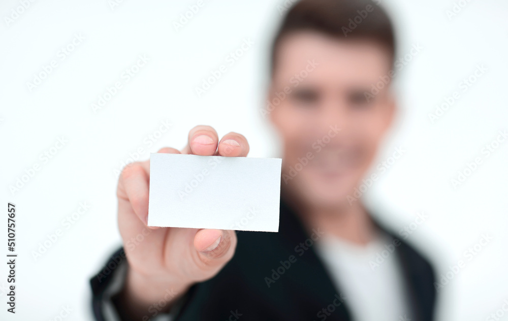 close up.business card in the hands of a businessman close up.business card in the hands of a businessman