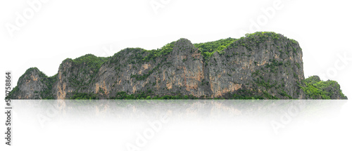rock mountain isolate on white