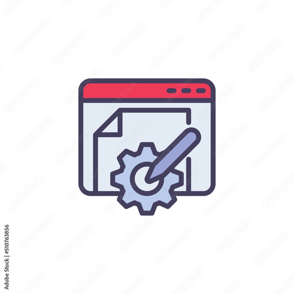 Content management filled outline icon Content management filled outline icon