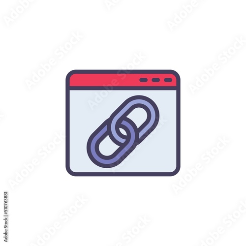 Website link filled outline icon