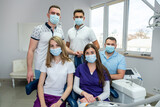 beautiful young people experienced in medicine who love to treat teeth posing for a portrait.
