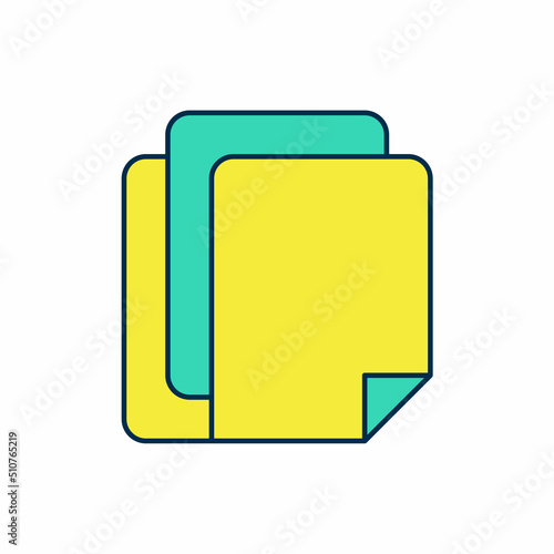 Filled outline File document icon isolated on white background. Checklist icon. Business concept. Vector