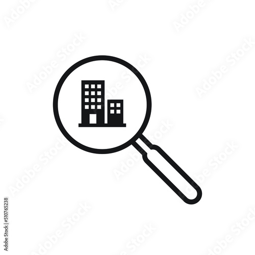 Search hotel icon design. vector illustration