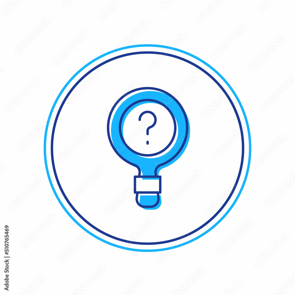 Filled outline Unknown search icon isolated on white background. Magnifying glass and question mark. Vector Filled outline Unknown search icon isolated on white background. Magnifying glass and question mark. Vector