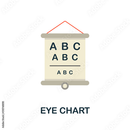 Eye Chart flat icon. Colored element sign from hospital collection. Flat Eye Chart icon sign for web design, infographics and more.