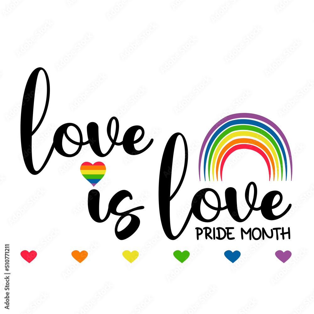 Lgbt Pride Month Love Is Love Lgbtq Symbol Rainbow Lgbt Pride Flag Rainbow Colors Vector
