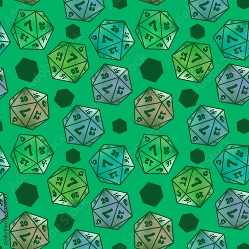 Kids seamless dice pattern for games and cards and fabrics and wrapping paper and packaging and notebooks