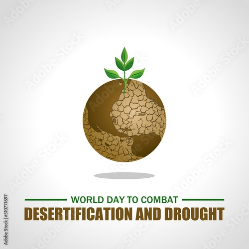 World day to Combat desertification and Drought theme vector illustration. Suitable for Poster, Banners, campaign and greeting card. 