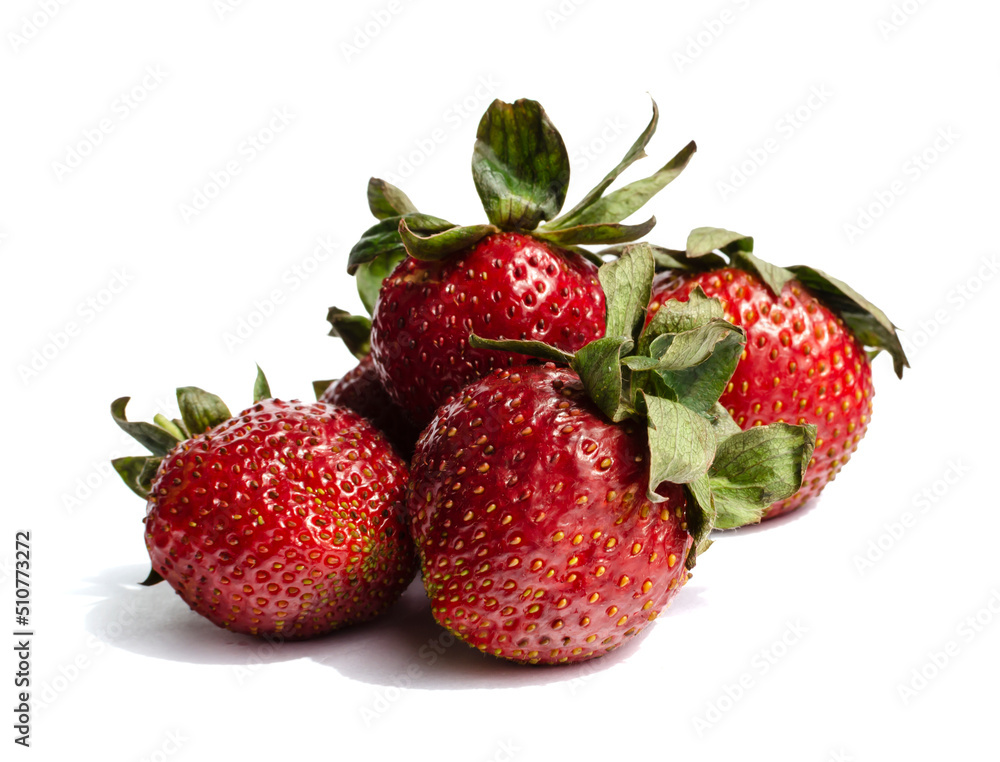 Fresh strawberries isolated on white background, fresh berries isolated on white background Fresh strawberries isolated on white background, fresh berries isolated on white background