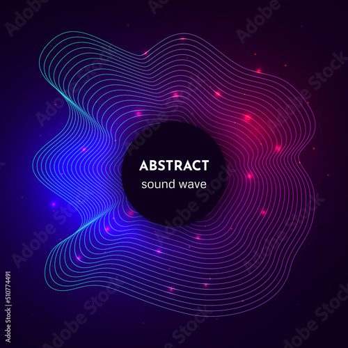 Sound circular wave with light effects