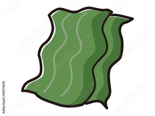 海藻のキャラクターのイラスト