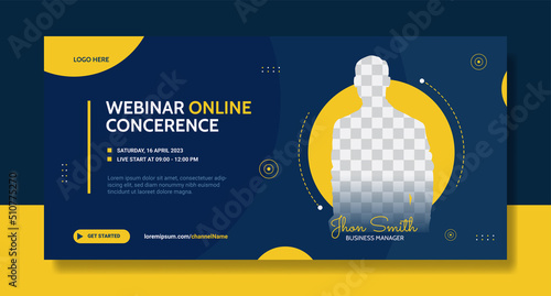 Webinar business conference banner template