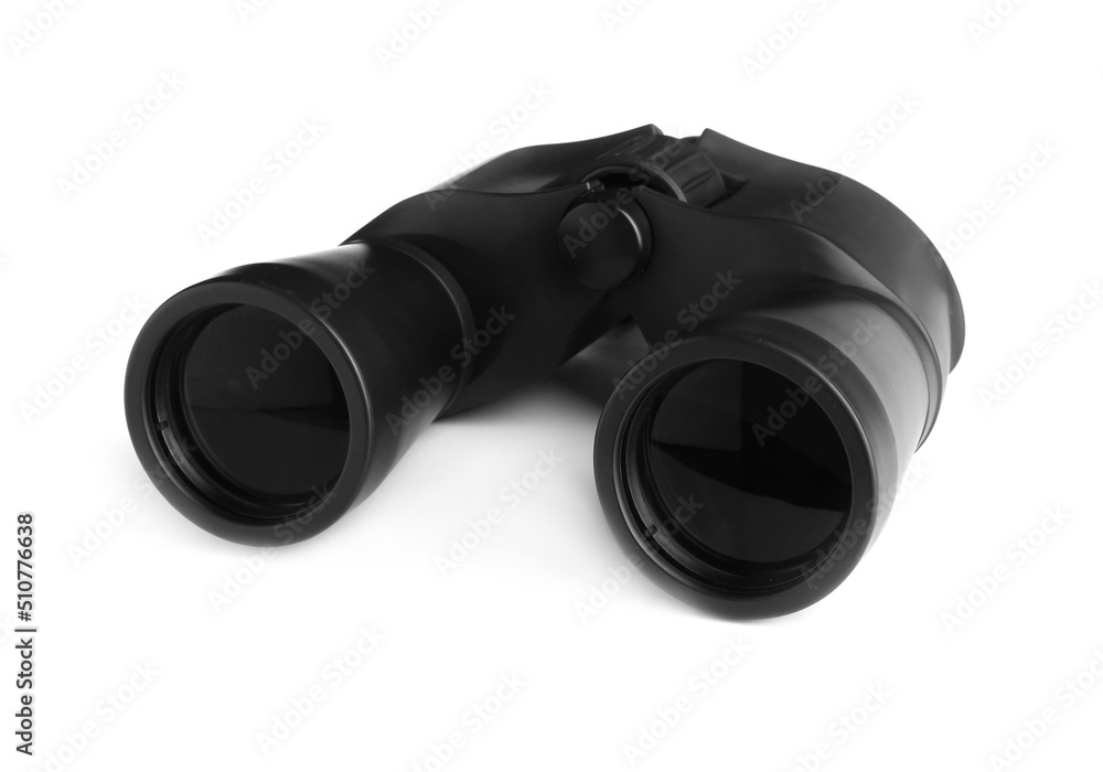 Modern binoculars isolated on white. Optical instrument Modern binoculars isolated on white. Optical instrument