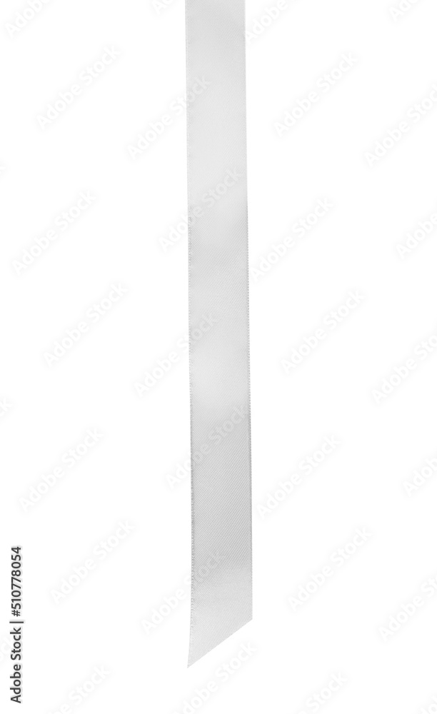 Beautiful ribbon isolated on white, top view Beautiful ribbon isolated on white, top view