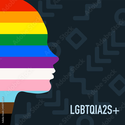 Grunge brush lines LGBTQIA2S background