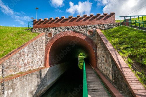 Canvastavla Aqueduct on the Grand Canal of the River Brda in Fojutowo, Kuyavian-Pomeranian voivodeship