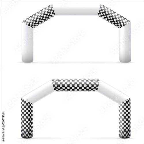Inflatable finishing archs