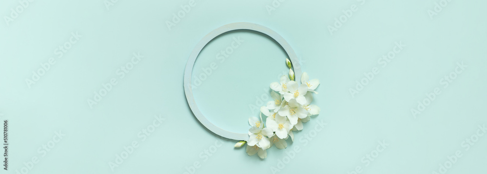 Foto Beautiful flowers banner composition