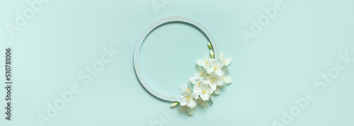 Foto Beautiful flowers banner composition
