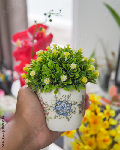 flowers in a hand