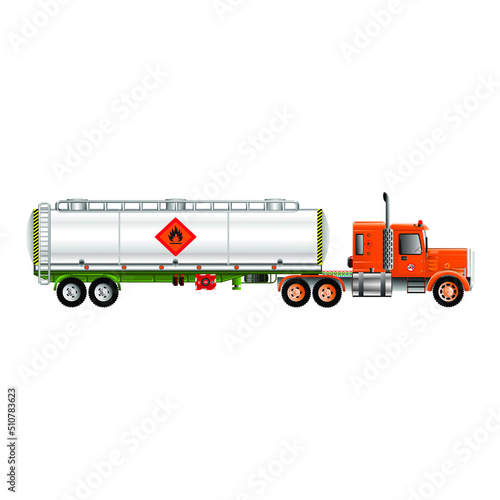 truck with trailer tanker
