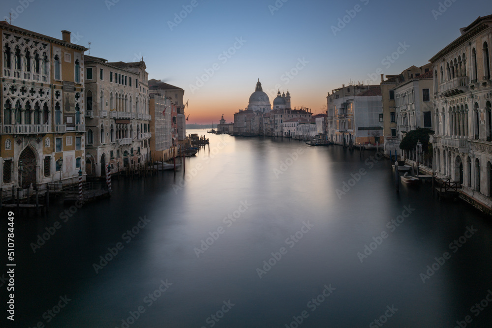 The Accademia Bridge is the southernmost of the four Venice bridges that cross the Grand Canal.