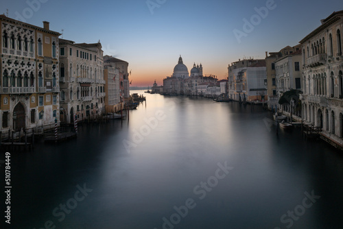 The Accademia Bridge is the southernmost of the four Venice bridges that cross the Grand Canal. © sgar80