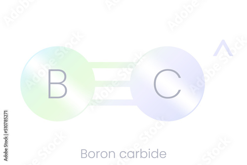 Boron carbide structure icon with gradient. Vector illustration isolated on white background. photo