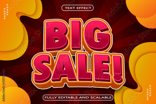 Big Sale Editable Text Effect 3 Dimension Emboss Modern Style