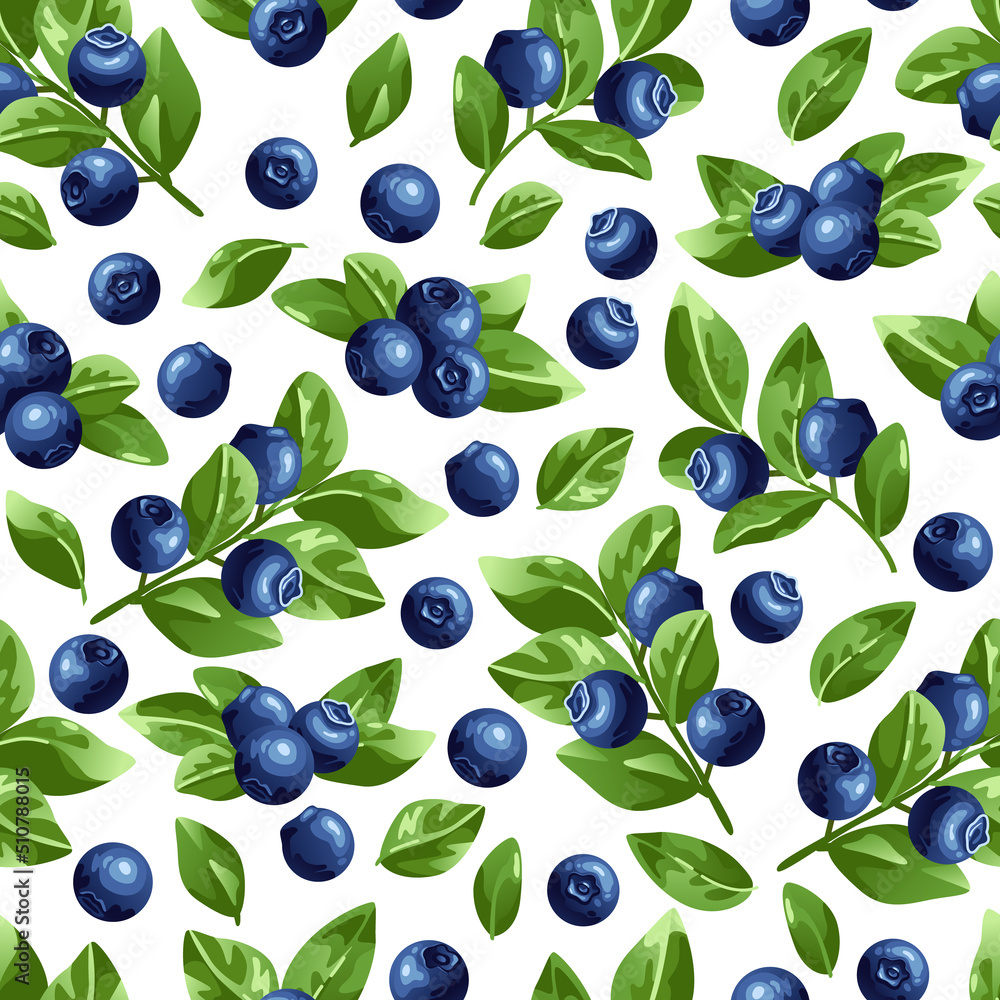 Blueberry vector seamless pattern. Natural fresh ripe tasty blueberries on white. Seamless background. Vector illustration, eps. For backgrounds, packaging, textile and various other designs. Blueberry vector seamless pattern. Natural fresh ripe tasty blueberries on white. Seamless background. Vector illustration, eps. For backgrounds, packaging, textile and various other designs.