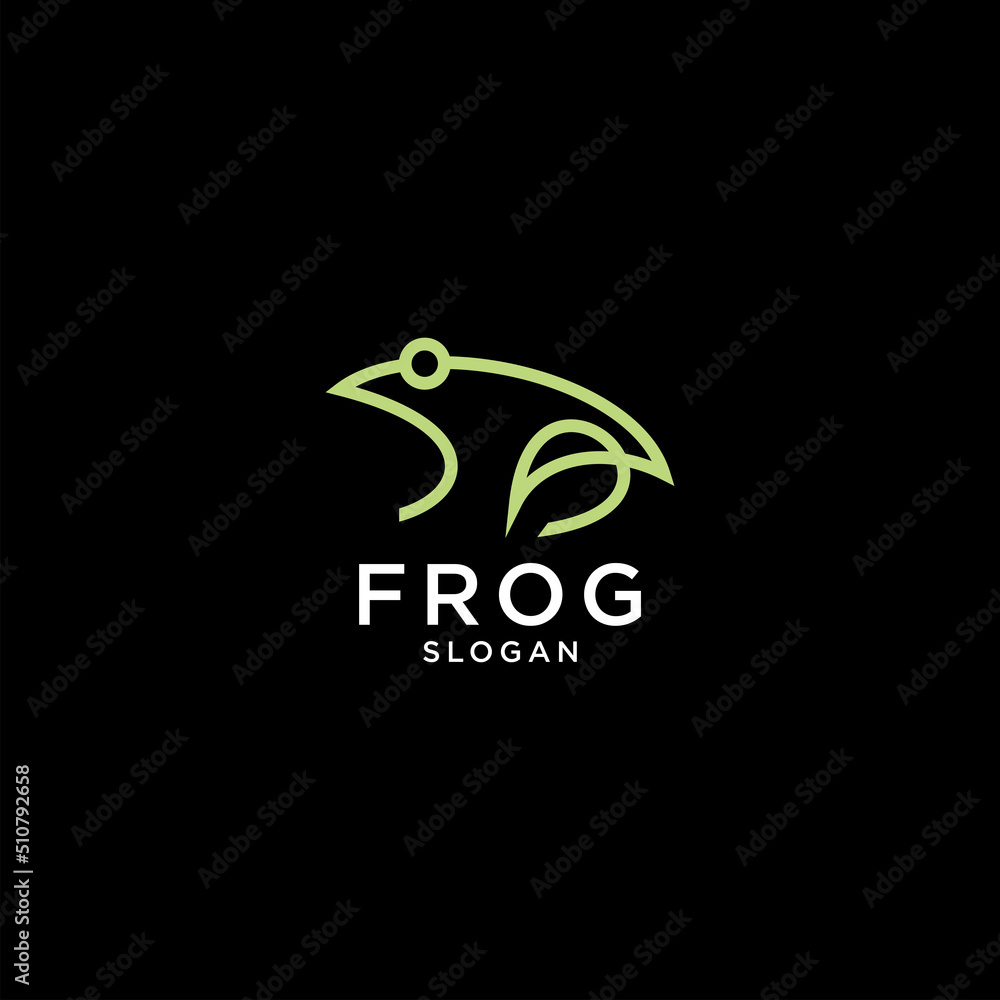 Obraz premium Frog logo design icon template