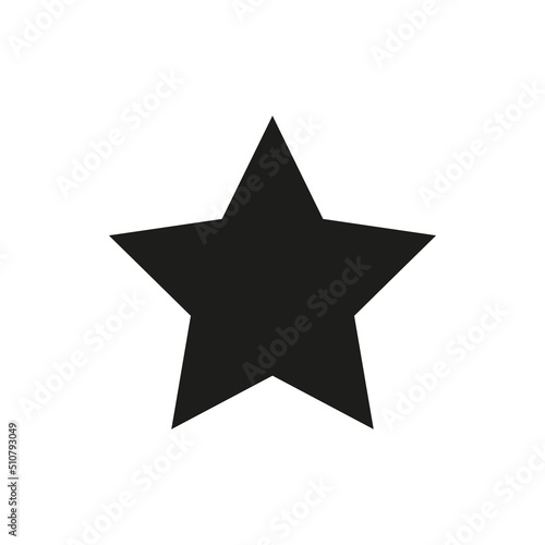 Rating star solid icon. Favorite item glyph vector symbol.