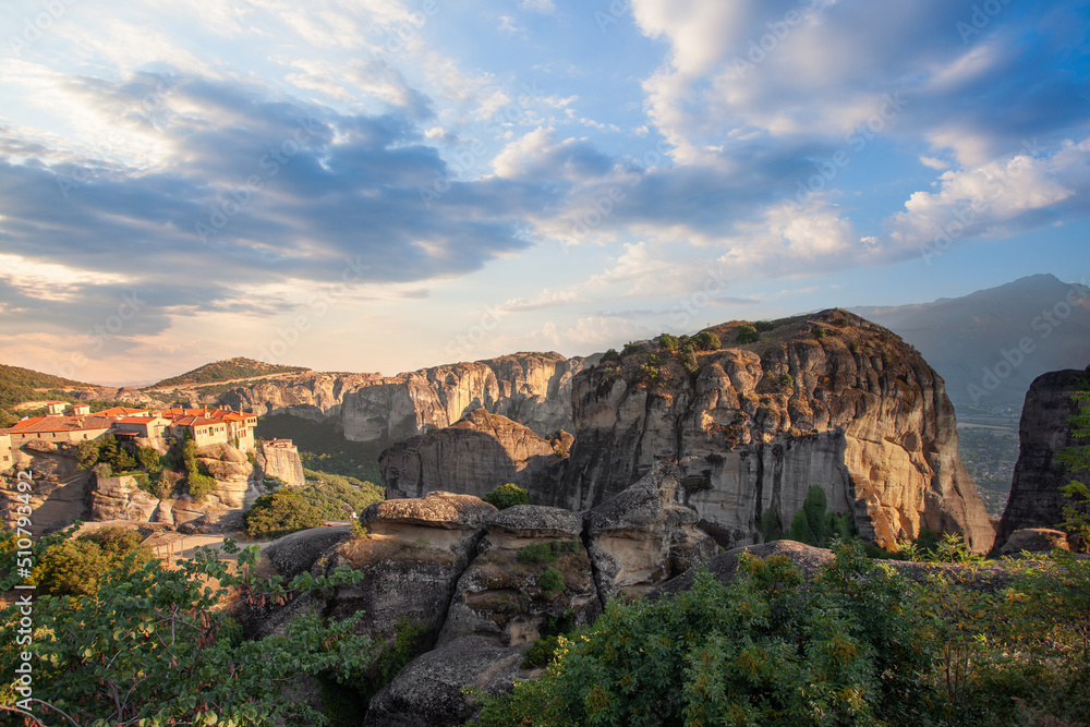 Travel in Greece. Famous Meteora, Kalabaka, Greece Travel in Greece. Famous Meteora, Kalabaka, Greece