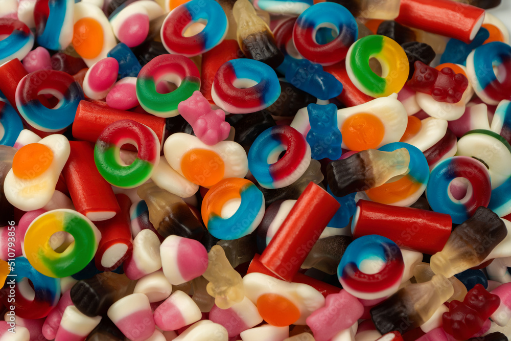 Tasty mix of jelly colorful candies. Tasty mix of jelly colorful candies.