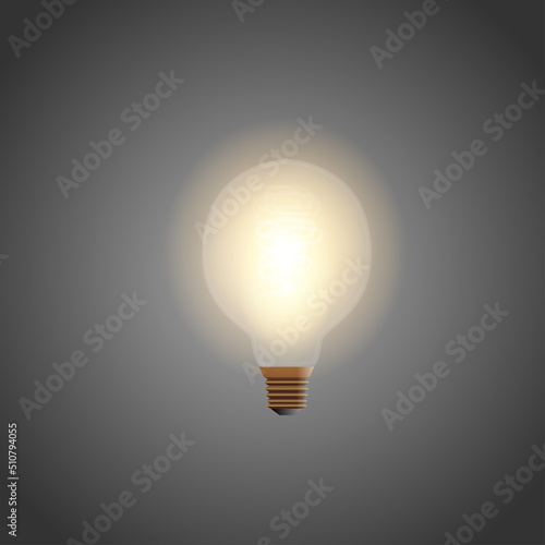 vintage lamp on a gray background. vector illustration