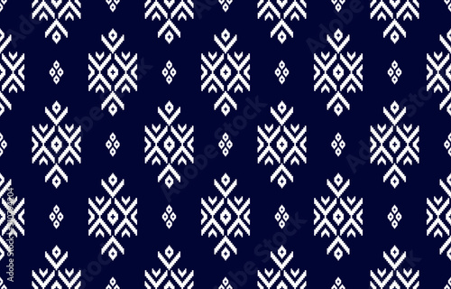 Ethnic geometric seamless pattern traditional. Fabric ethnic tribal pattern art. Design for background, wallpaper, illustration, fabric, clothing, carpet, textile, batik, embroidery.