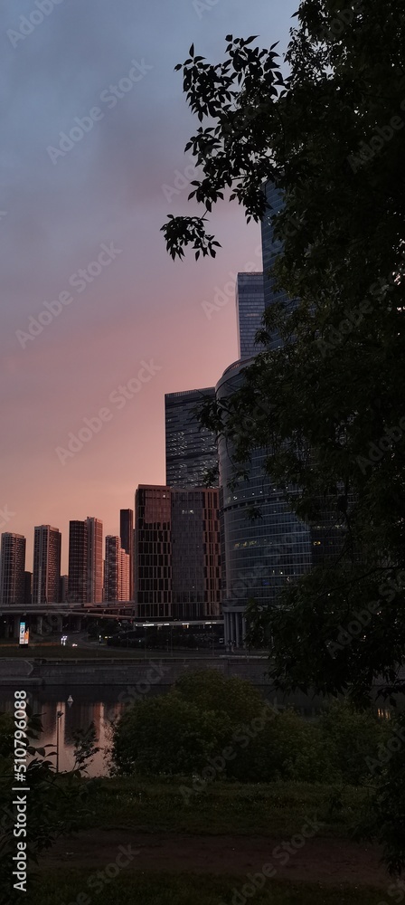 Moscow City in the course of the sun Moscow City in the course of the sun