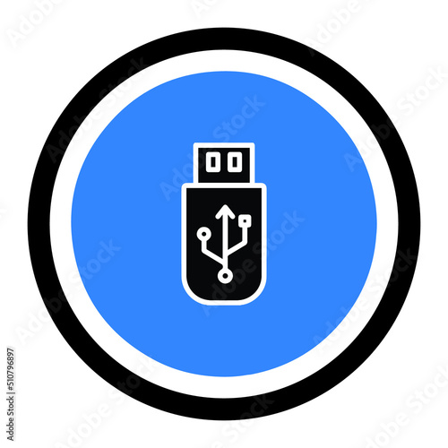 Data drive or USB icon