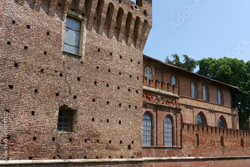 Canvas Print Historic castle of Galliate, Novara province