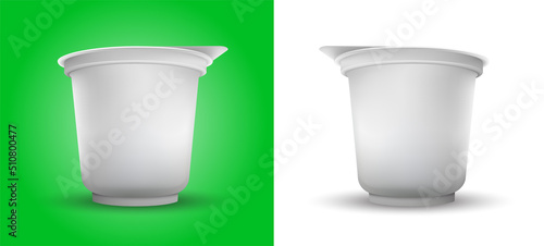 Set of Blank White Foil Plastic Food Packaging. 3D llustration. Isolated Mock Up. Template Package. Ready For Custom Design.
