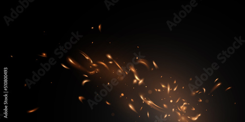 flying sparks design vector illustration on black background