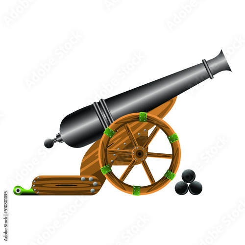 Old cannon vector