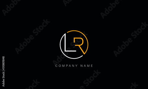 Cuadro en lienzo LR, RL Abstract Letters Logo Monogram