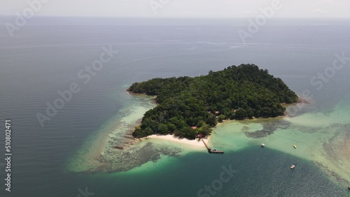 Aerial View of The Manukan, Mamutik and Sapi Islands of Kota Kinabalu, Sabah Malaysia photo