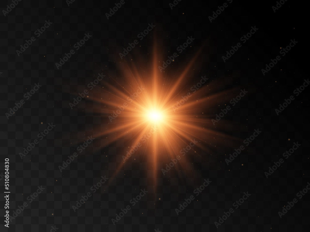 Flash of light, a star on a transparent background.Sun, summer. light sunlight png. Light burst of light png. vector Flash of light, a star on a transparent background.Sun, summer. light sunlight png. Light burst of light png. vector