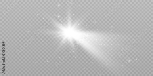 A set of flashes, lights and stars on a transparent background. Bright beams of light. light sunlight png. Light burst of light png. vector