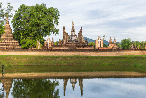 Sukhothai National Historical Park, the old city of Thailand 800 years ago, Sukhothai Province, Thailand.