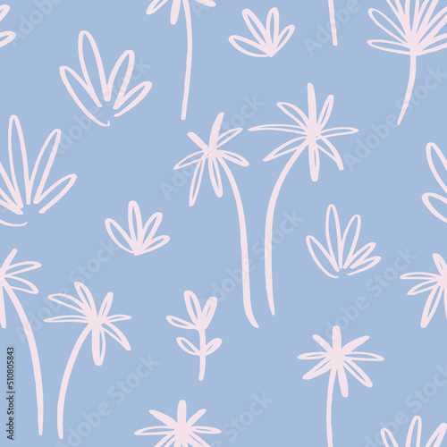 Palm tree vector seamless pattern