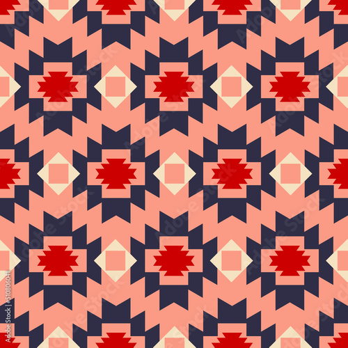 Tribal southwestern native american navajo seamless pattern