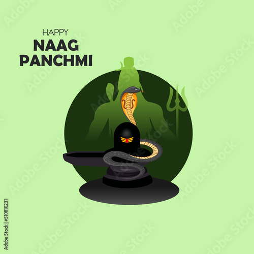 Happy Naag Panchmi Greeting Card Design photo